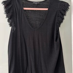 Generation Love Black Brynn Lace Accent  Top